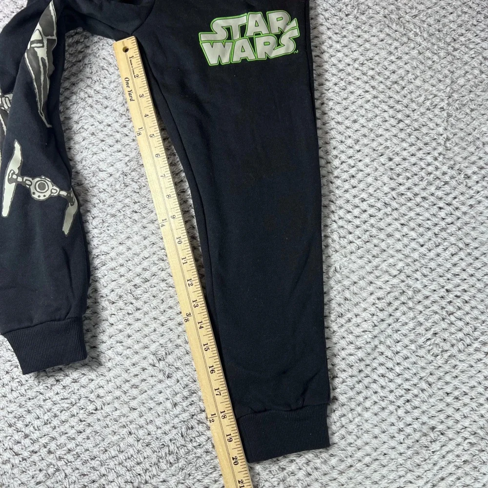 Kids Star Wars Black‎ Joggers Sweatpants Tie Fighter Galactic Empire Logo Size S